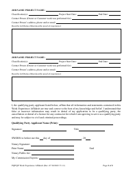 Form DOC.167 Work Experience Affidavit - South Carolina, Page 2