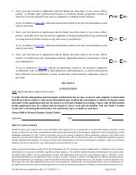 Form DOC.180 General and Mechanical Contractor Revision Application - South Carolina, Page 5