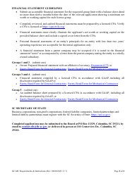 Form DOC165 General and Mechanical Contractor Application for Licensure - South Carolina, Page 2