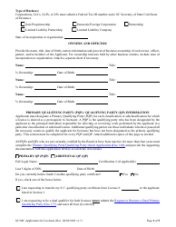 Form DOC165 General and Mechanical Contractor Application for Licensure - South Carolina, Page 4