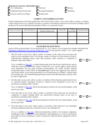Form DOC165 General and Mechanical Contractor Application for Licensure - South Carolina, Page 6