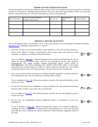 Form DOC168 General and Mechanical Contractors Primary Qualifying Party (Pqp) and Qualifying Party (Qp) Initial Application - South Carolina, Page 5