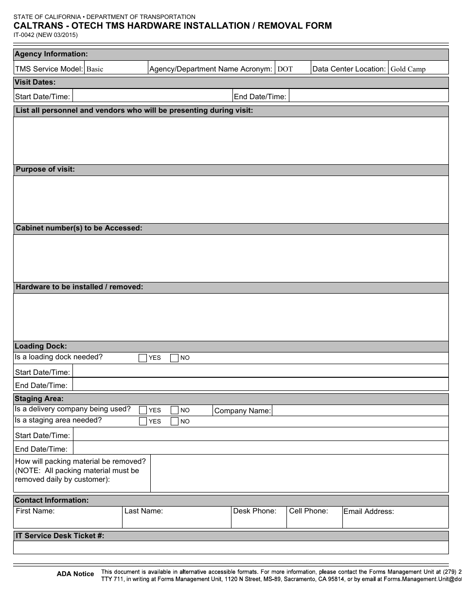 Form IT-0042 - Fill Out, Sign Online and Download Fillable PDF ...