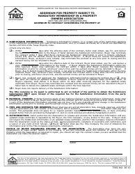 Document preview: TREC Form 36-10 Addendum for Property Subject to Mandatory Membership in a Property Owners Association - Texas
