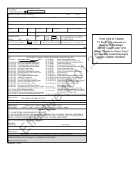 Document preview: Form DR-049 Maryland Uniform Complaint and Citation - Maryland