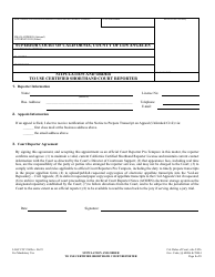 Document preview: Form LASC CIV236 Stipulation and Order to Use Certified Shorthand Court Reporter - County of Los Angeles, California