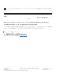 Form FAM119 Post-judgment Request for Order Case Management Statement - County of Los Angeles, California, Page 2