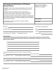 Form LASC CIV278 Exchange and Submission of Evidence (Small Claims) - County of Los Angeles, California