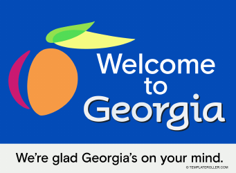 Document preview: Welcome to Georgia Sign Template