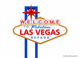 Document preview: Welcome to Las Vegas Sign Template