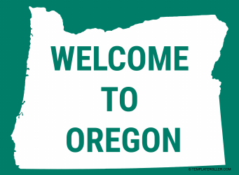 Document preview: Welcome to Oregon Sign Template