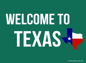 Document preview: Welcome to Texas Sign Template