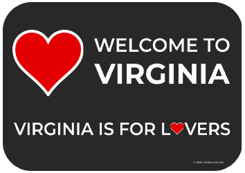 Document preview: Welcome to Virginia Sign Template