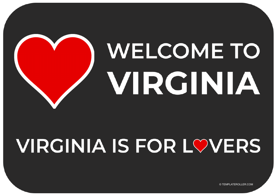 Virginia Sign Template - Professional and Customizable Sign Templates