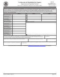 USCIS Formulario I-9 Verificacion De Elegibilidad De Empleo (Spanish), Page 2