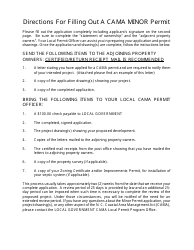 Form EB1952 Application for CAMA Minor Development Permit - North Carolina, Page 3