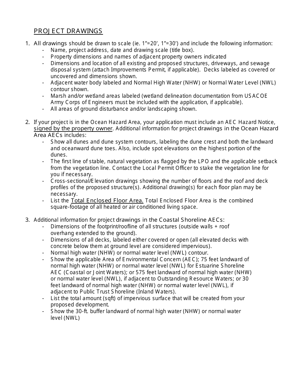 Form EB1952 Application for CAMA Minor Development Permit - North Carolina, Page 4