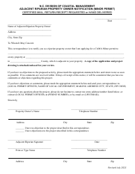 Form EB1952 Application for CAMA Minor Development Permit - North Carolina, Page 7