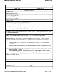 Form SOF3-AH Task Book for the Position of Type 3 All-hazards - Safety Officer - Washington, Page 25