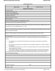 Form SOF3-AH Task Book for the Position of Type 3 All-hazards - Safety Officer - Washington, Page 27
