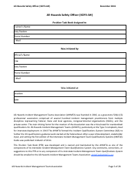 Form SOF3-AH Task Book for the Position of Type 3 All-hazards - Safety Officer - Washington, Page 3
