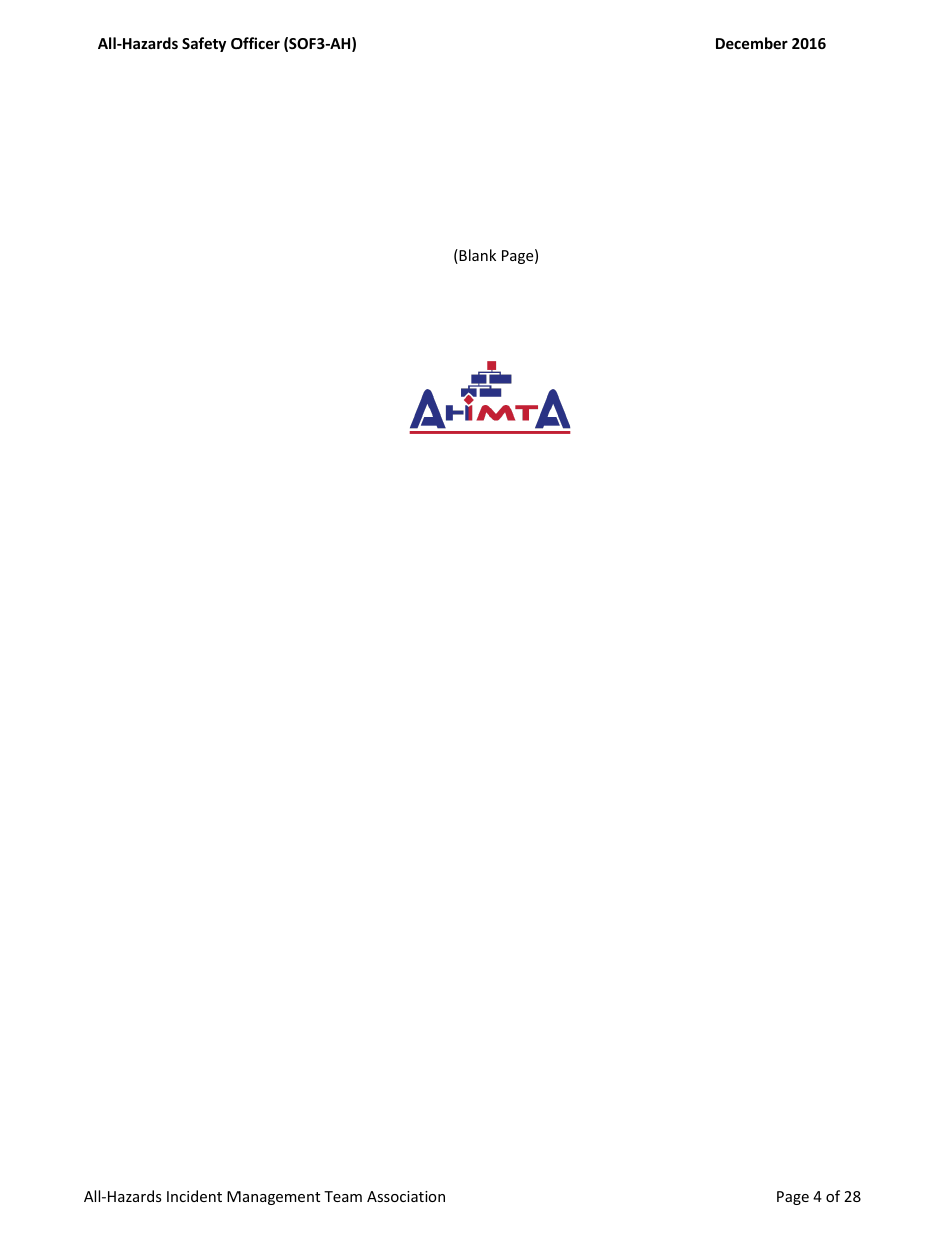 Form SOF3-AH Task Book for the Position of Type 3 All-hazards - Safety Officer - Washington, Page 4