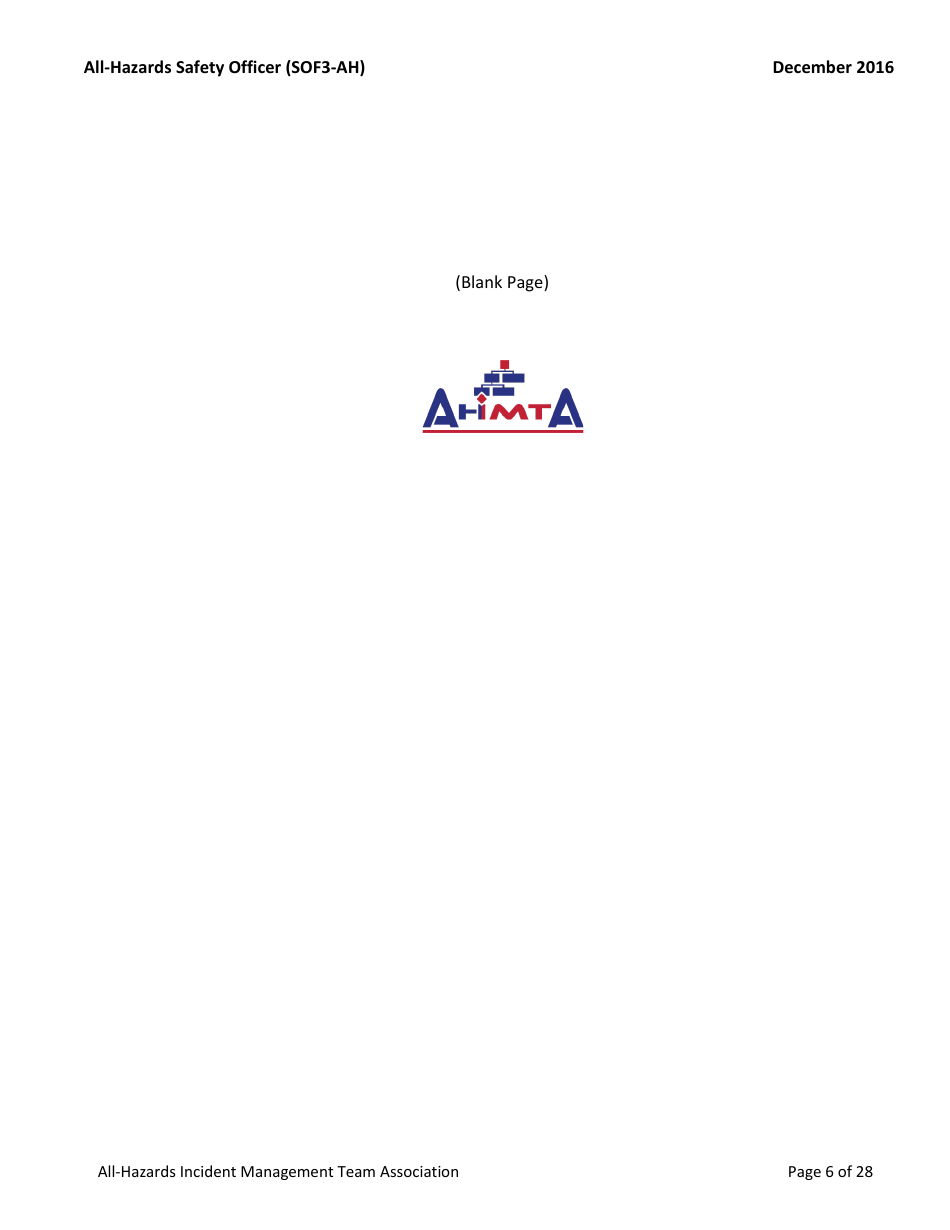 Form SOF3-AH Task Book for the Position of Type 3 All-hazards - Safety Officer - Washington, Page 6