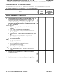 Task Book for the Position of Type 3 All-hazards Finance/Administration Section Chief (Fsc3-ah) - Washington, Page 12