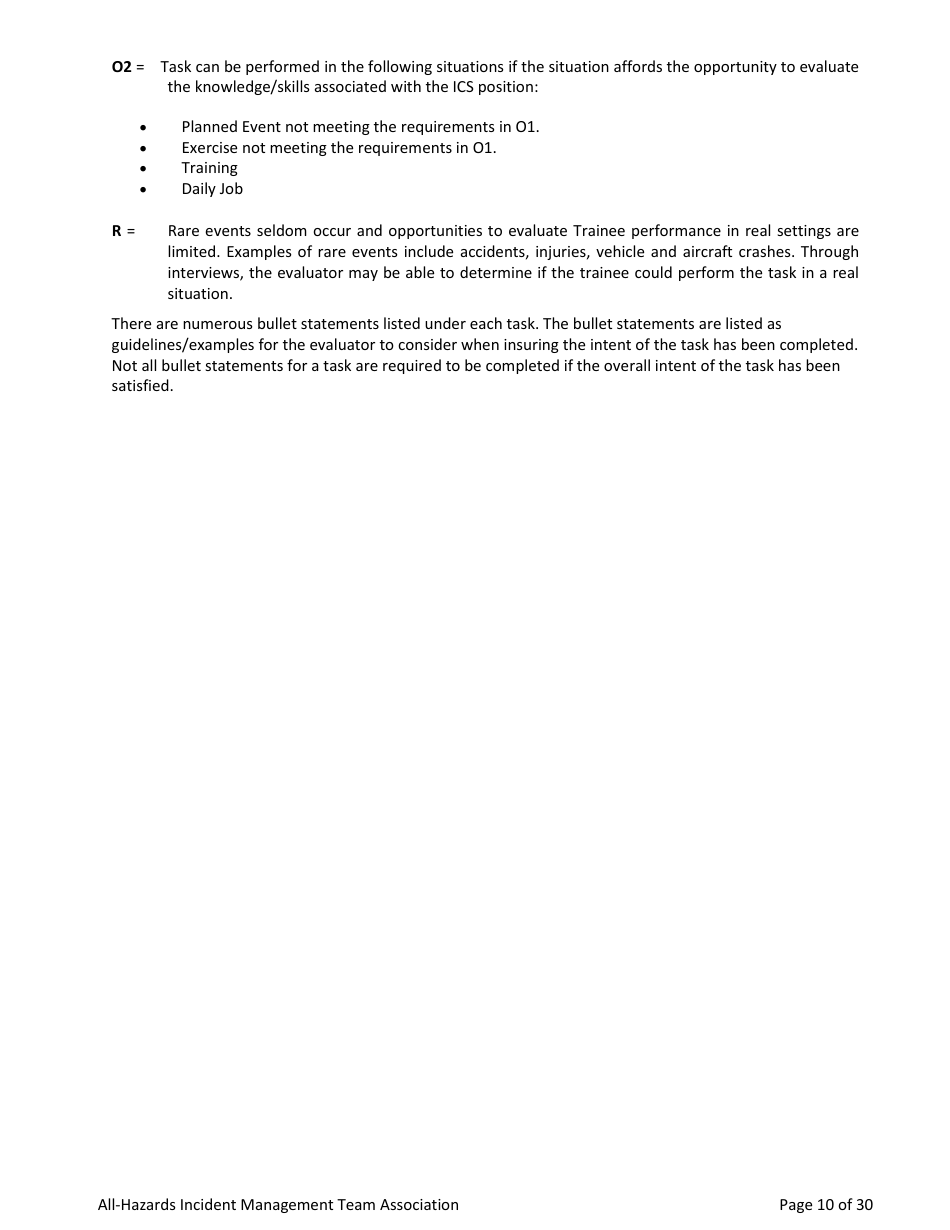 Task Book for the Position of Type 3 All-hazards Incident Commander (Ict3-ah) - Washington, Page 10