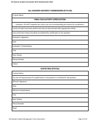 Task Book for the Position of Type 3 All-hazards Incident Commander (Ict3-ah) - Washington, Page 5