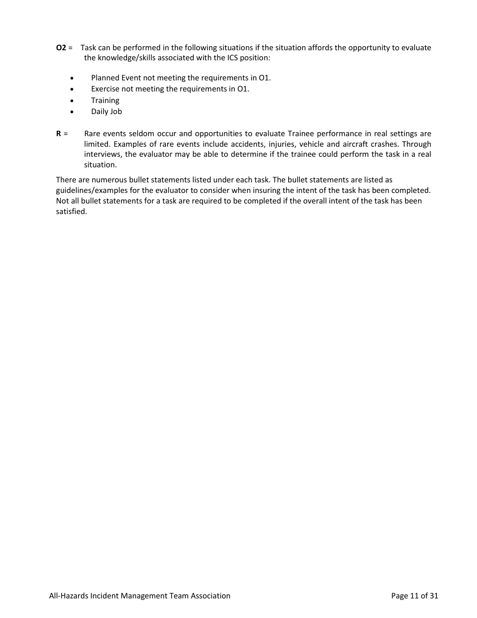 Task Book for the Position of Type 3 All-hazards Planning Section Chief (Psc3-ah) - Washington, Page 11