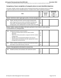 Task Book for the Position of Type 3 All-hazards Planning Section Chief (Psc3-ah) - Washington, Page 22