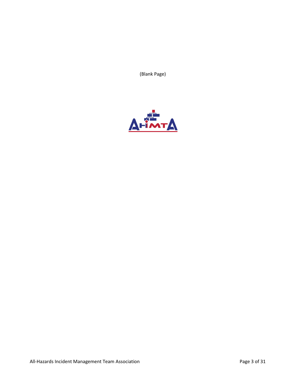 Task Book for the Position of Type 3 All-hazards Planning Section Chief (Psc3-ah) - Washington, Page 3