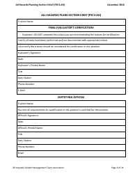 Task Book for the Position of Type 3 All-hazards Planning Section Chief (Psc3-ah) - Washington, Page 6