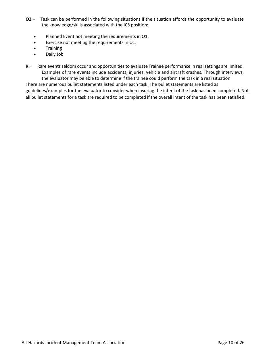 Task Book for the Position of Type 3 All-hazards Public Information Officer (Pio3-ah) - Washington, Page 10