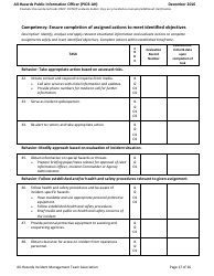 Task Book for the Position of Type 3 All-hazards Public Information Officer (Pio3-ah) - Washington, Page 17