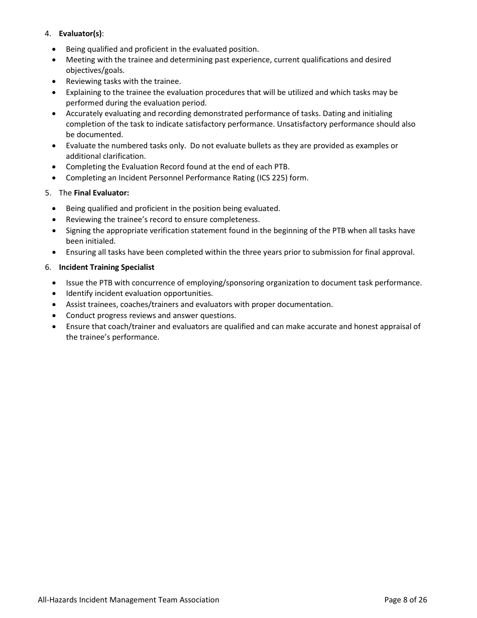 Task Book for the Position of Type 3 All-hazards Public Information Officer (Pio3-ah) - Washington, Page 8