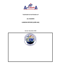 Task Book for the Position of All-hazards Liaison Officer (Lofr-Ah) - Washington