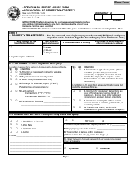 Document preview: State Form 57017 Addendum Sales Disclosure Form - Agricultural or Residential Property - Indiana