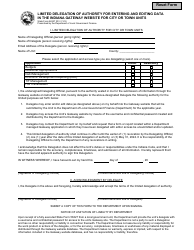 Document preview: State Form 56327 Limited Delegation of Authority for Entering and Editing Data in the Indiana Gateway Website for City or Town Units - Indiana