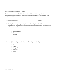 Dpsst Remote Training Authorization Form - Oregon, Page 2