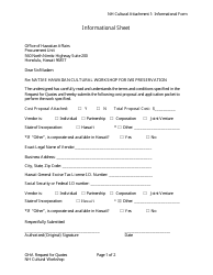 Attachment 1 Informational Sheet - Hawaii