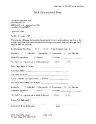 Attachment 1 OHA Informational Sheet - Hawaii