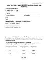 Attachment A Submitter Statement of Qualifications (Soq) Form Stewardship - Hawaii, Page 2