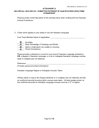 Attachment A Submitter Statement of Qualifications (Soq) Form Stewardship - Hawaii, Page 4