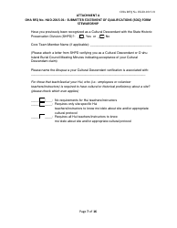 Attachment A Submitter Statement of Qualifications (Soq) Form Stewardship - Hawaii, Page 7