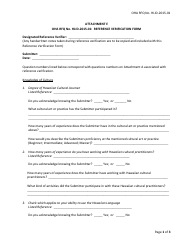 Attachment E Reference Verification Form - Hawaii