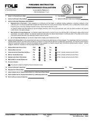 Form CJSTC-4I Firearms Instructor Performance Evaluation - Florida