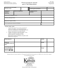 Formulario PPS7000A Plan De Presupuesto Mensual Para La Vida Independiente - Kansas (Spanish), Page 2