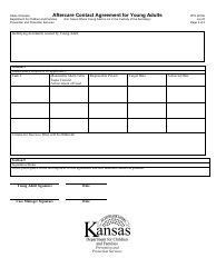 Form PPS3070A Aftercare Contact Agreement for Young Adults - Kansas, Page 2